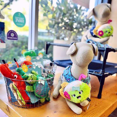 It's summertime at Hala's Paws! The sun is shining, and so is our new collection of summer toys, pet apparel, harnesses, collars, and more!