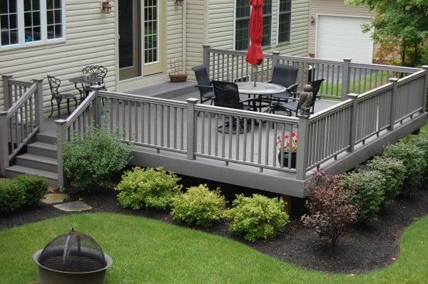 Rebuilt deck, Removed original decking and rail & replaced with TREX