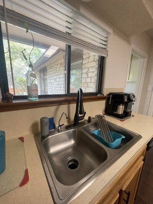 Clean and disinfected sink