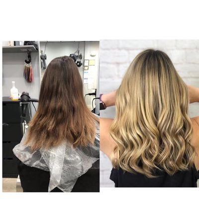 Balayage before & after