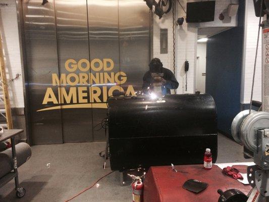 INSTALLING A TANK AT GOOD MORNING AMERICA