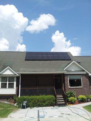 installed 16 solar panels