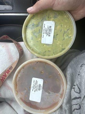 Salsa and guacamole