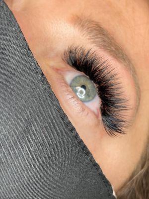 Volume lash extensions using highest quality lash products.