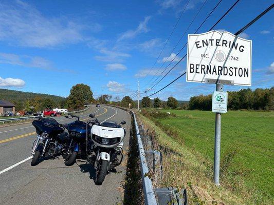 Entering Bernardston at the Greenfield line