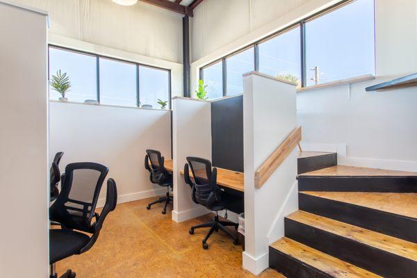 Dedicated desks and lots of natural light!