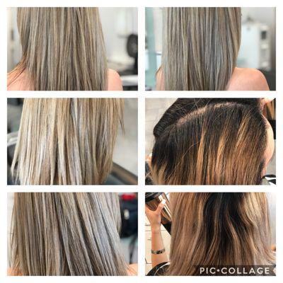 salon  Kaveh Before and after Hair coloring