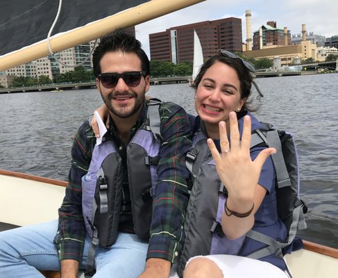 He put a ring on it! "Pop-the-question" sail.