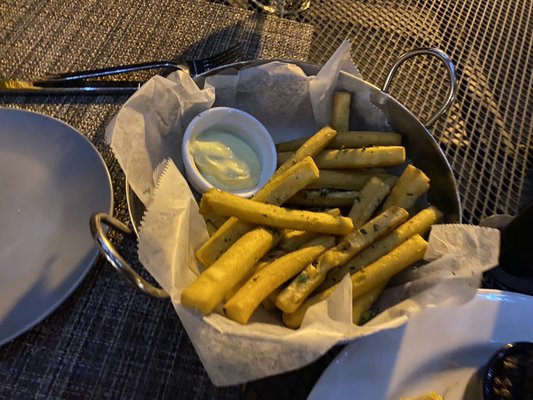 Chickpea fries with garlic aïoli