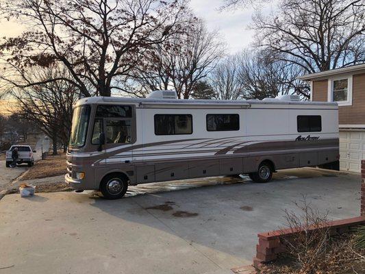 The RV we own that Carl and his team fixed up.