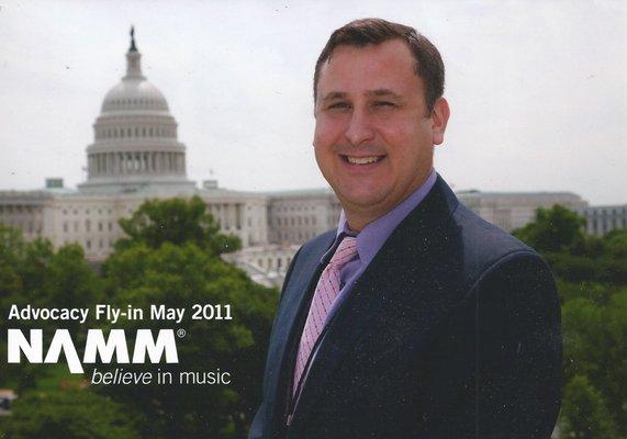 Lobbying on Capitol Hill with NAMM for tougher protection of intellectual property rights (Washington DC, May 2011)