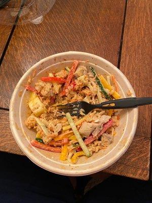 Chicken and rice bowl (super spicy/HOT)