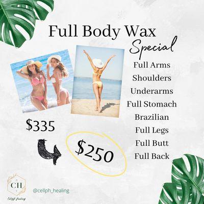 Full Body Wax Special!