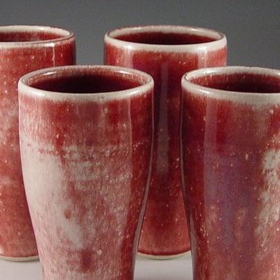 copper red tumblers