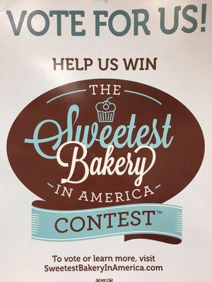 VOTED and you should too! BEST LOCAL FAMILY BAKERY.