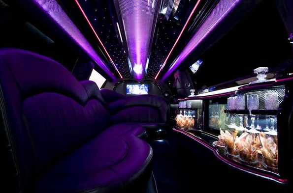 Dual controlled A/C, privacy partition, dark window glass, a slamming stereo and fiber optic mood lighting all in one ride.