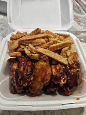 Honey jack infused wings