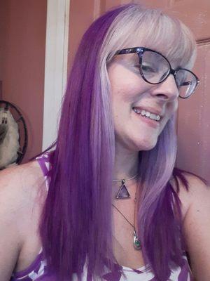 I bleach and color my own hair silver/lavender and purple vivid.