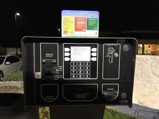 You can pay by credit card/cash if you don't want to pay at the pump or at the register.