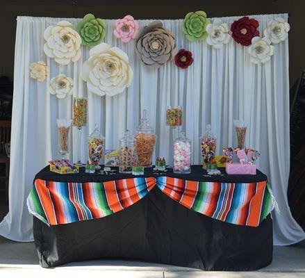 Colorful Mexican themed Candy Bar!