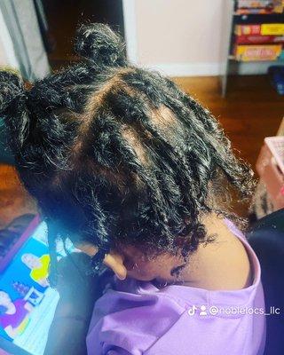 Interlocs on a 3 year old girl with soft hair