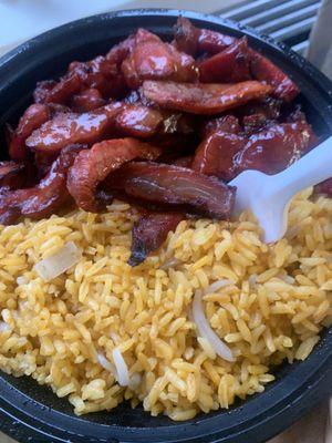 Rib tips and fried rice