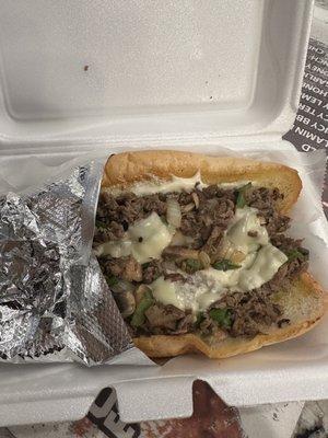 Beef Philly came out hot and was very delicious