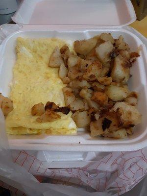 Cheese Omelet, Home Fries