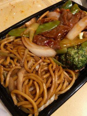 Beef and lo mein