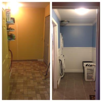 Before/After Laundery room remodel.