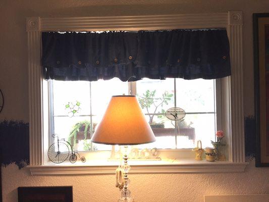 New Window   Interior finished with casing rosettes and wood bull nosed window sill.