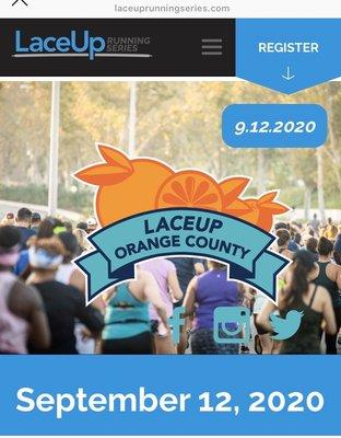 2020 date, Saturday 9/12. Use promo code: LaceUpTony to save 10% on registration.