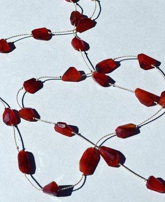 Beautiful polished carnelian beads I got here