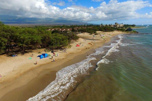 Kalepolepo Beach Park with Kite Boarders