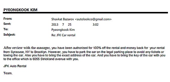 The manager sent this e-mail to promise for reimbursement but actually he did not kidding you can go to court for this.