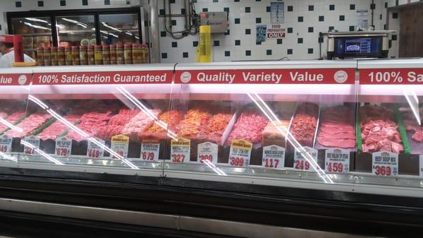 The meat counter.