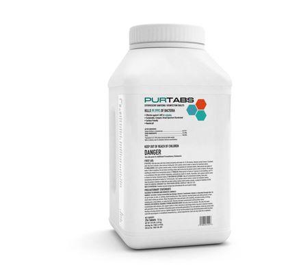 13.1g PurTabs disinfecting tablets to create hypochlorous acid disinfecting solution