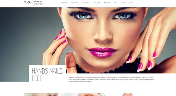 We developed website  - http://nailexperts-studio.de/en/