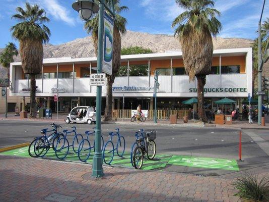 Located above the Starbucks in Palm Springs