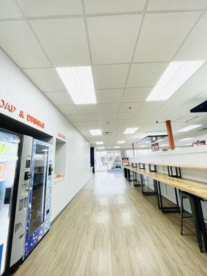 It's nice to see the finished product on this project. We installed Armstrong's 2x2 Ultima Drop Ceiling Grid and Tiles for this Laundromat.