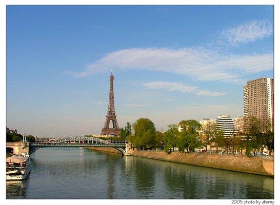 Seine River in Paris, France.