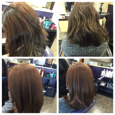 Before and after!! Cut, color style by Sandra