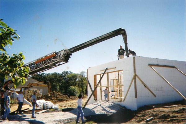 ICF Home, walls being poured!