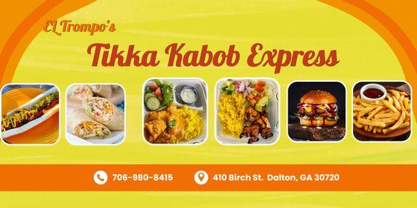 Discover the best Chicken Tikka and Grilled Chicken dishes at El Trompo's TIKKA KABOB EXPRESS, your go-to spot for savory and flavorful meal