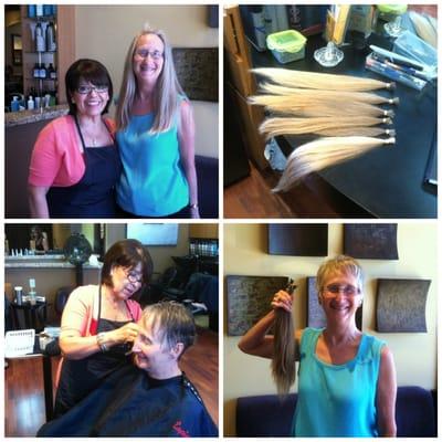 Marsha grew her hair for a charity donation and Espie cut and styled it beautifully!