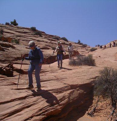 Walking down (near slot canyons)