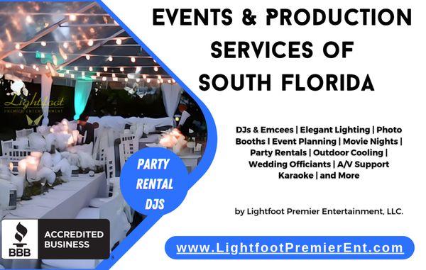 South Florida Event Services by Lightfoot Premier Entertainment