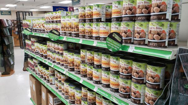 One of four aisles of vegetarian (and many vegan) canned meats. You can't find this anywhere else.