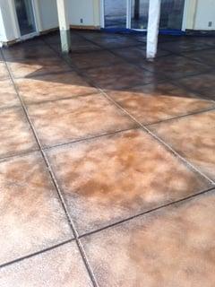 Water-base stain done by Steven Clark and crew.