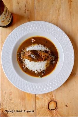 Tamarind Fish Curry with Steamed Rice